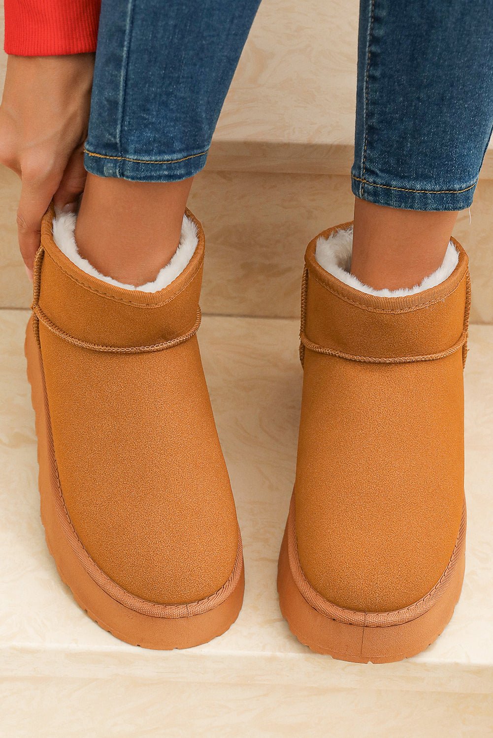 Anna Fur Lined Suede Ankle Snow Boots - Gmoh LuxuryAnna Fur Lined Suede Ankle Snow BootsShoes & Bags/SlippersGmoh Luxury