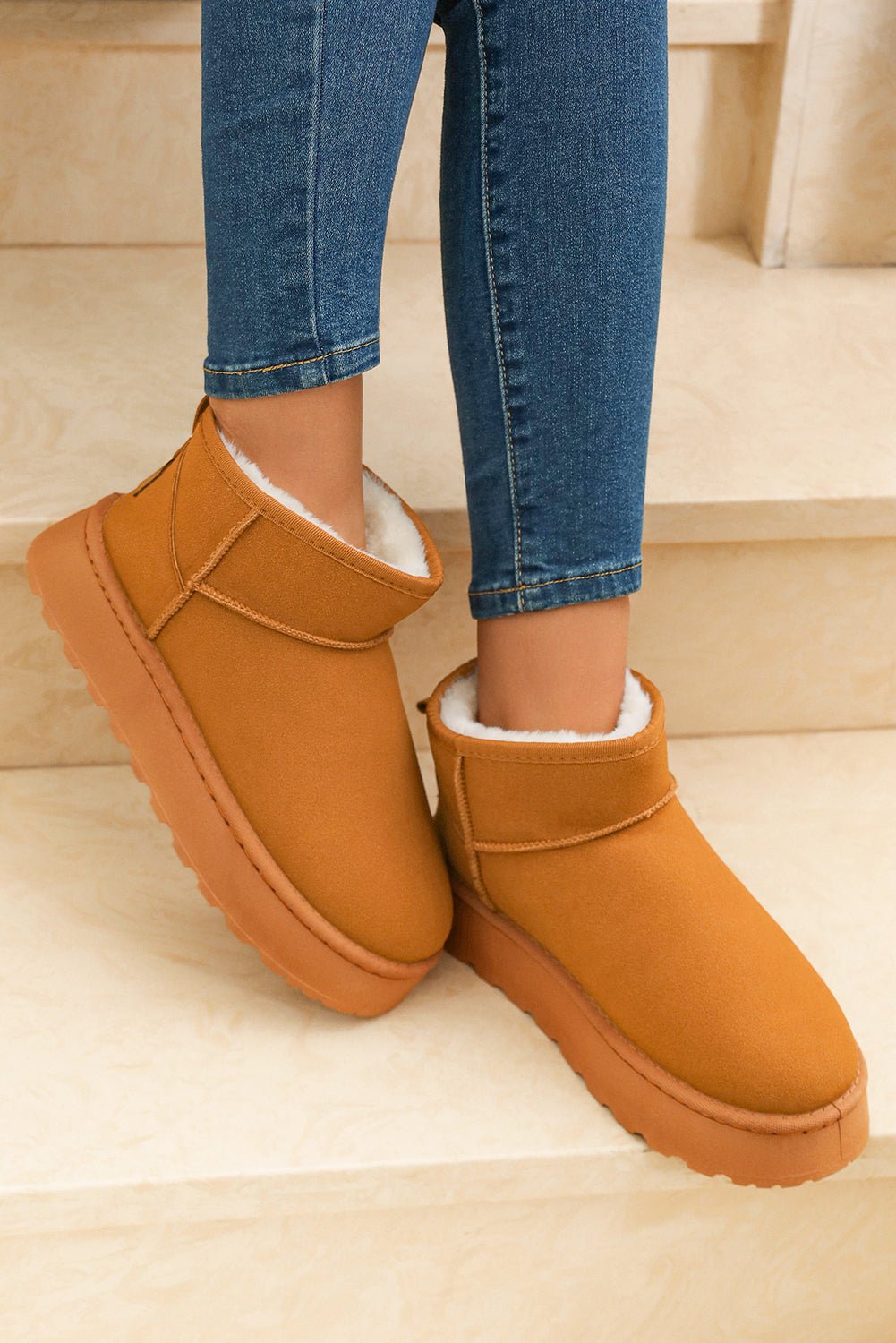 Anna Fur Lined Suede Ankle Snow Boots - Gmoh LuxuryAnna Fur Lined Suede Ankle Snow BootsShoes & Bags/SlippersGmoh Luxury