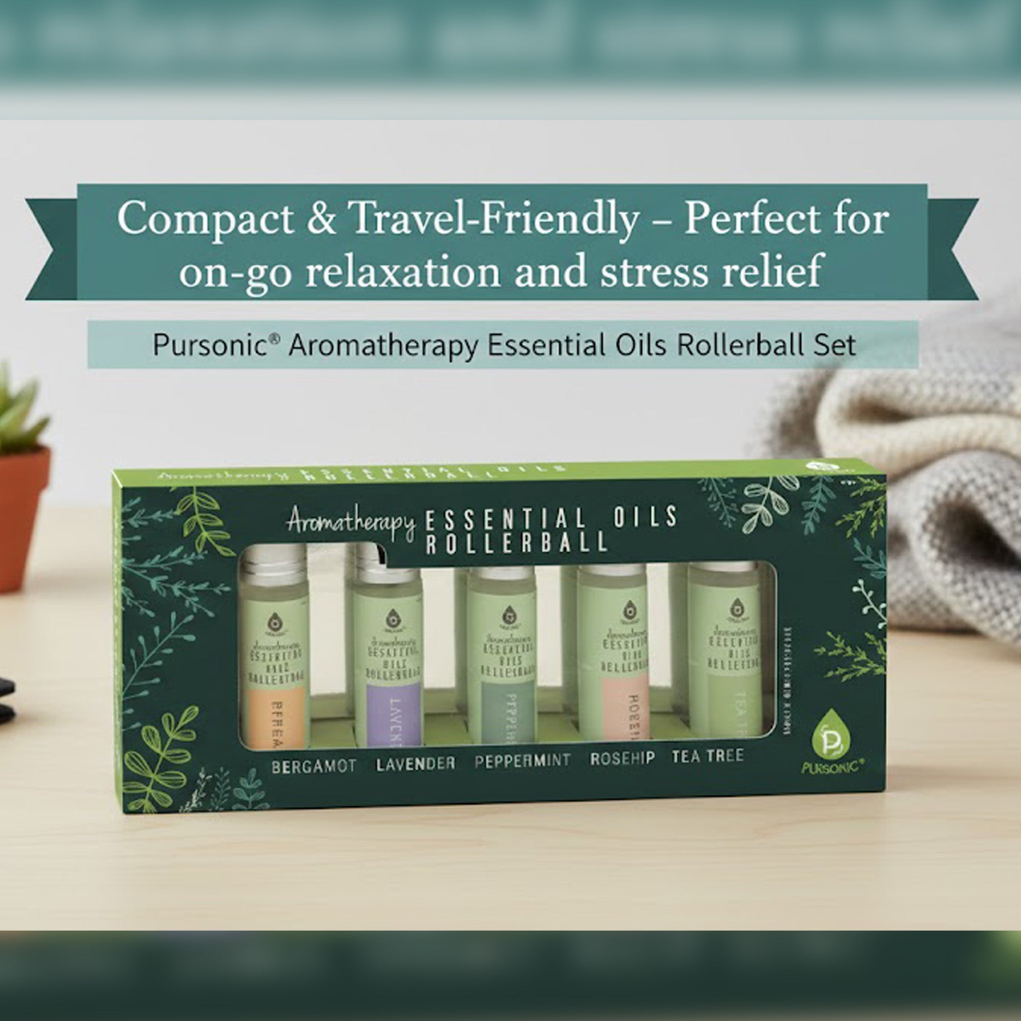 Aromatherapy Essential Oils Rollerballs (Bergamot, Lavender, Peppermint, Rosehip, Tea Tree) - Gmoh LuxuryAromatherapy Essential Oils Rollerballs (Bergamot, Lavender, Peppermint, Rosehip, Tea Tree)AromatherapyGmoh Luxury