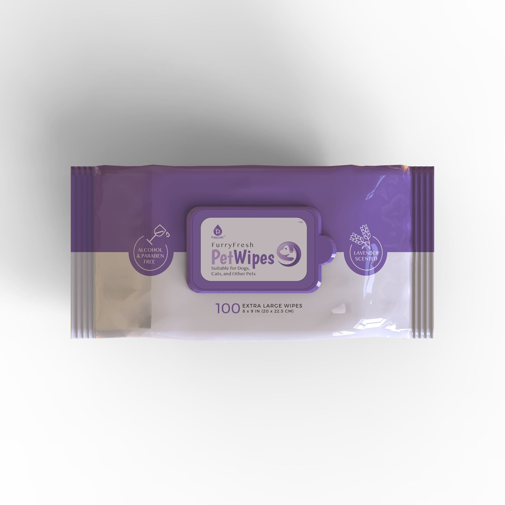Furry Fresh Pet Wipes - Lavender Scented, 100 Extra Large Wipes - Gmoh LuxuryFurry Fresh Pet Wipes - Lavender Scented, 100 Extra Large WipesWipesGmoh Luxury
