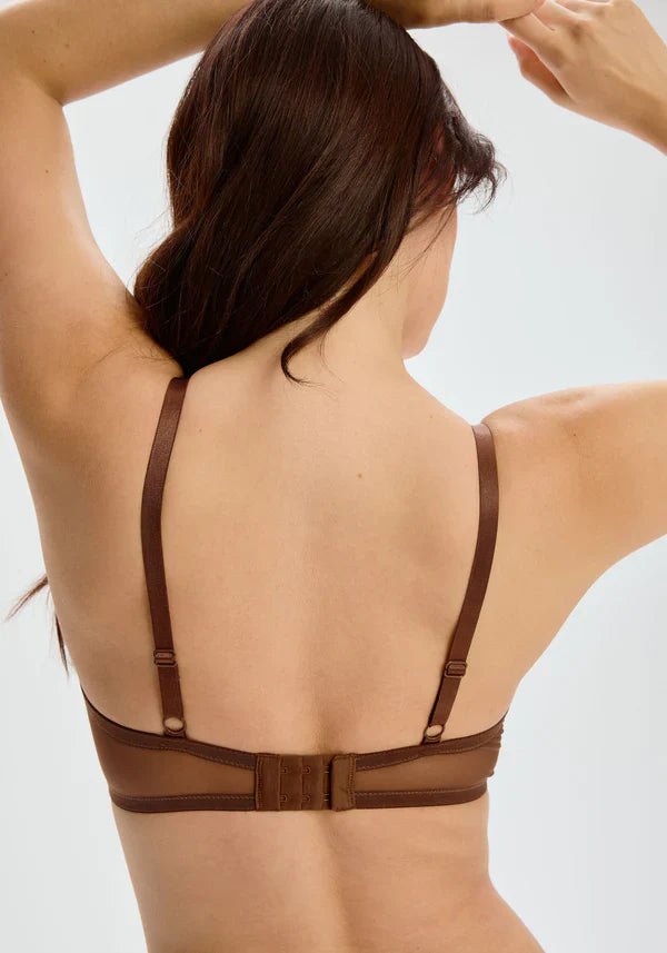 Sheer Molded Underwire Bra Blush The Mesh Cocoa - Gmoh LuxurySheer Molded Underwire Bra Blush The Mesh CocoaSheer BraGmoh Luxury
